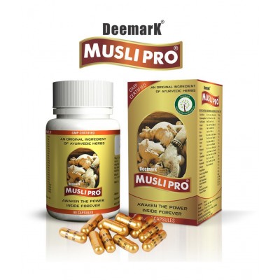 Deemark Musli Pro Ayurvedic Strength and Performance Booster for Men (60 Capsules)