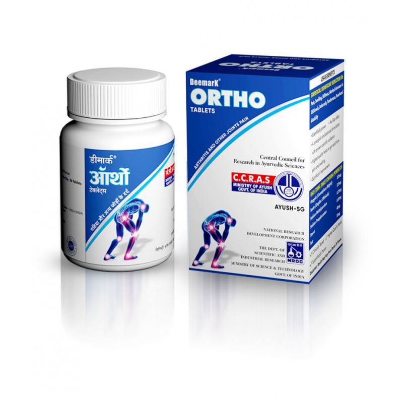 Deemark Ortho Tablets - Complete Joint Pain & Muscles Pain Relief Ortho Tablet 90 no.s Pack Of 1 Deemark Ortho Tablets - Complete Joint Pain & Muscles Pain Relief Ortho Tablet 90 no.s Pack Of 1