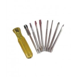 Dhan Distributors 8 In 1 Multipurpose Screwdriver Kit With Line Tester & Extension Rod Tool Kit