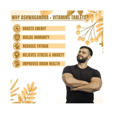Dr. Morepen Ashwagandha + Vitamin Tablet 60 no.s Pack Of 1