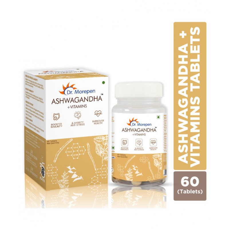 Dr. Morepen Ashwagandha + Vitamin Tablet 60 no.s Pack Of 1