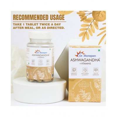 Dr. Morepen Ashwagandha + Vitamin Tablet 60 no.s Pack Of 1