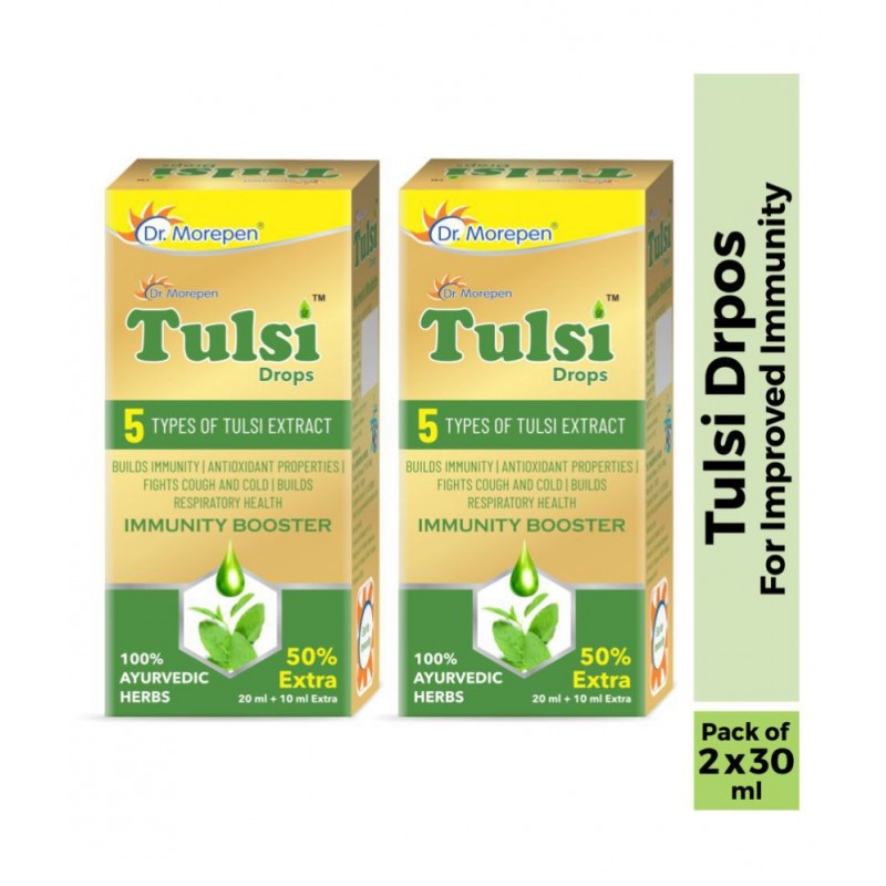 Dr. Morepen Ayurvedic Tulsi Drop For Immunity Liquid 60 ml Pack Of 2