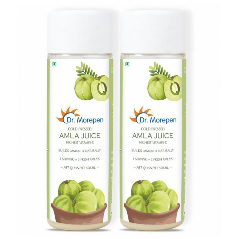 Dr. Morepen Cold Pressed Amla Juice For Immunity Liquid 1 l Pack Of 2