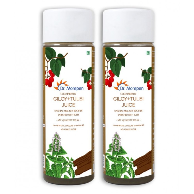 Dr. Morepen Giloy Tulsi Juice Immunity Drink Liquid 1 l Pack Of 2