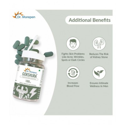 Dr. Morepen Gokshura Tablets | Tribulus Terrestris Tablet 60 no.s Pack Of 1
