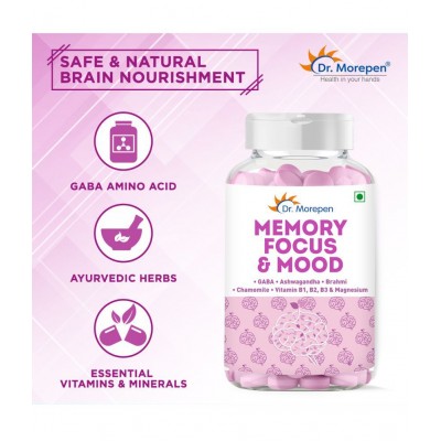 Dr. Morepen Memory, Focus & Mood Tablet 250 gm Pack Of 2