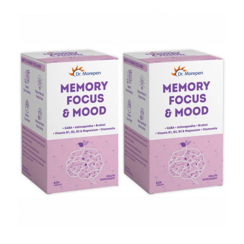 Dr. Morepen Memory, Focus & Mood Tablet 250 gm Pack Of 2