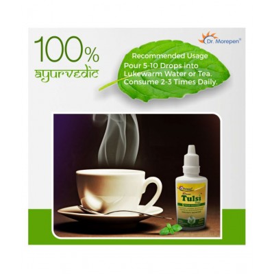 Dr. Morepen Tulsi Drop 30ml & Tulsi Green Tea 25 Bag Powder 139 gm Pack Of 2