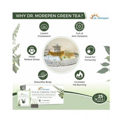 Dr. Morepen Tulsi Drop 30ml & Tulsi Green Tea 25 Bag Powder 139 gm Pack Of 2
