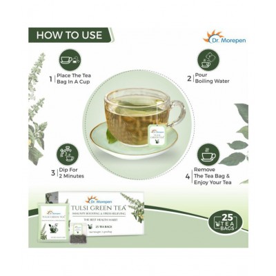 Dr. Morepen Tulsi Drop 30ml & Tulsi Green Tea 25 Bag Powder 139 gm Pack Of 2