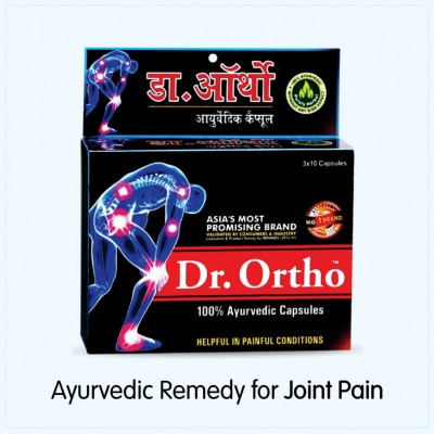 Dr Ortho Joint Pain Relief Capsules 30Caps, Pack of 2 (Ayurvedic Medicine Helpful in Joint Pain, Back Pain, Knee Pain, Neck Pain) - Ayurvedic Capsules