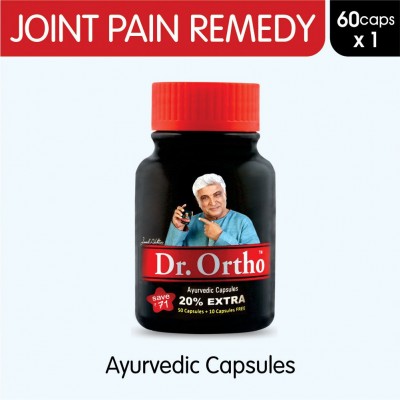 Dr Ortho Joint Pain Relief Capsules 60Caps, (Ayurvedic Medicine Helpful in Joint Pain, Back Pain, Knee Pain, Neck Pain) - Ayurvedic Capsules
