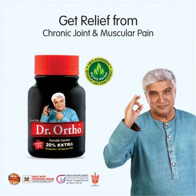 Dr Ortho Joint Pain Relief Capsules 60Caps, (Ayurvedic Medicine Helpful in Joint Pain, Back Pain, Knee Pain, Neck Pain) - Ayurvedic Capsules