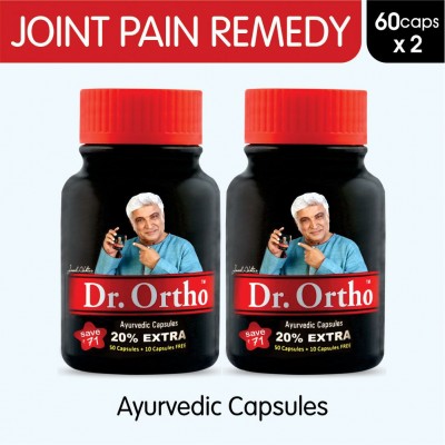 Dr Ortho Joint Pain Relief Capsules 60Caps, Pack of 2 (Ayurvedic Medicine Helpful in Joint Pain, Back Pain, Knee Pain, Neck Pain) - Ayurvedic Capsules Dr Ortho Joint Pain Relief Capsules 60Caps, Pack of 2 (Ayurvedic Medicine Helpful in Joint Pain, Back Pain, Knee Pain, Neck Pain) - Ayurvedic Capsules