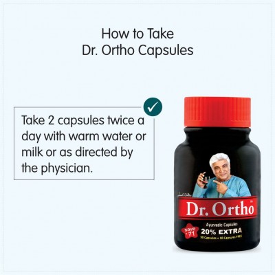Dr Ortho Joint Pain Relief Capsules 60Caps, Pack of 2 (Ayurvedic Medicine Helpful in Joint Pain, Back Pain, Knee Pain, Neck Pain) - Ayurvedic Capsules