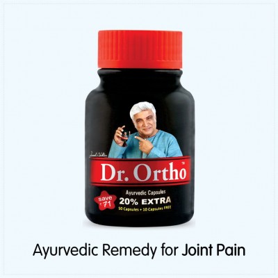 Dr Ortho Joint Pain Relief Capsules 60Caps, Pack of 2 (Ayurvedic Medicine Helpful in Joint Pain, Back Pain, Knee Pain, Neck Pain) - Ayurvedic Capsules