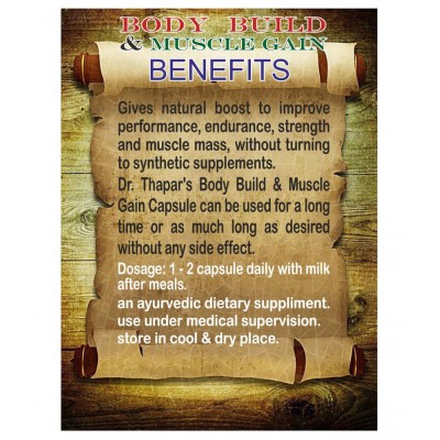 Dr. Thapar's BODY BUILDER & MUSCLE GAIN 60 Capsule 500 mg