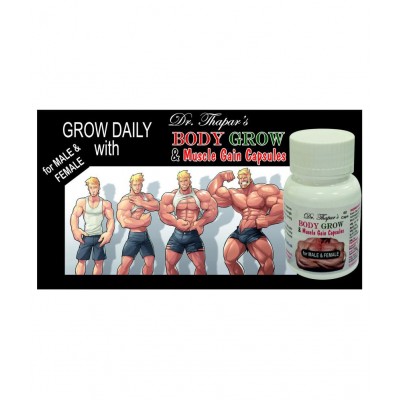 Dr. Thapar's BODY GROW MUSCLE GAIN CHEMICAL & SYNTHETIC SUPPLEMENTS FREE 60 Capsule 500 mg Dr. Thapar's BODY GROW MUSCLE GAIN CHEMICAL & SYNTHETIC SUPPLEMENTS FREE 60 Capsule 500 mg