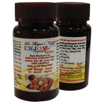 Dr. Thapar's ENJOY TIME FOR ERACTILE DYSFUNCTION 25+5 FREE Capsule 995 mg