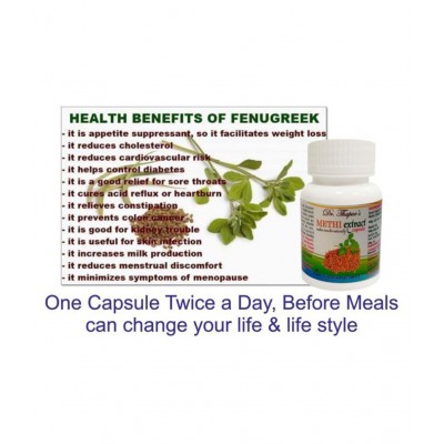 Dr. Thapar's FENUGREEK METHI EXTRACT 60 Capsule 500 mg Dr. Thapar's FENUGREEK METHI EXTRACT 60 Capsule 500 mg
