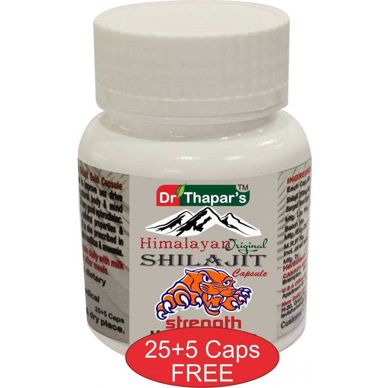 Dr. Thapar's Himalayan Original Shilajit 25+5 Free Capsule 500 mg Dr. Thapar's Himalayan Original Shilajit 25+5 Free Capsule 500 mg