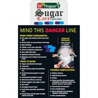 Dr. Thapar's Sugar Care 50+10 FREE Capsule 500 mg Dr. Thapar's Sugar Care 50+10 FREE Capsule 500 mg