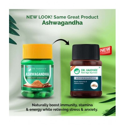 Dr Vaidyas ASHWAGANDHA CAPSULES X 3 Capsule 90 no.s Pack of 3
