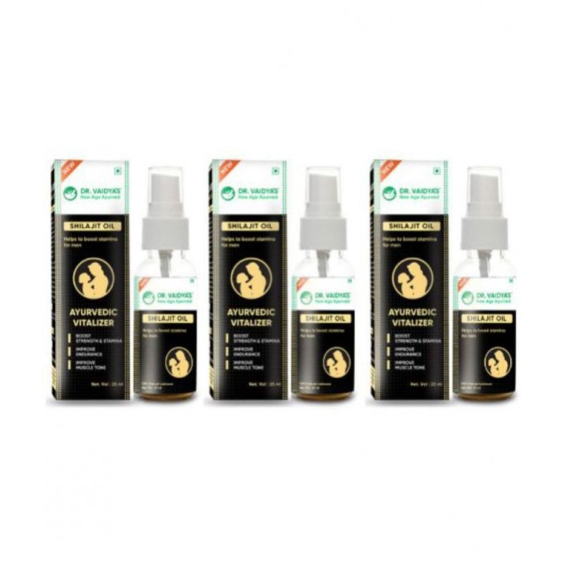 Dr Vaidyas Ayurvedic Shilajit Oil For male power Oil 25 ml Pack of 3 Dr Vaidyas Ayurvedic Shilajit Oil For male power Oil 25 ml Pack of 3