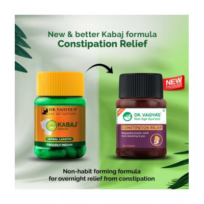 Dr Vaidyas CONSTIPATION RELIEF CAPSULES Capsule 60 no.s Pack Of 2