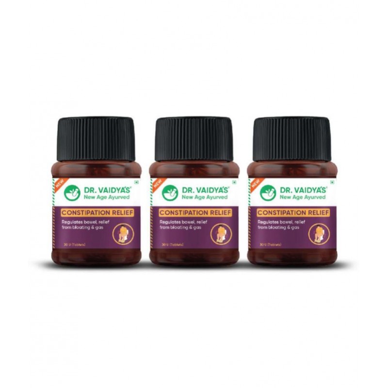 Dr Vaidyas CONSTIPATION RELIEF CAPSULES Capsule 90 no.s Pack of 3