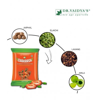 Dr Vaidyas Chakaash - Chyawanprash Toffees Raw Herbs 190 gm Pack Of 2