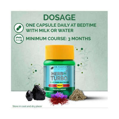 Dr Vaidya's Herbo24Turbo | Ayurvedic Product | Male ayurevdic & Wellness Capsules | Pack of 2 (30 Capsules Each) Dr Vaidya's Herbo24Turbo | Ayurvedic Product | Male ayurevdic & Wellness Capsules | Pack of 2 (30 Capsules Each)