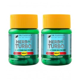 Dr Vaidya's Herbo24Turbo | Ayurvedic Product  | Male ayurevdic & Wellness Capsules | Pack of 2 (30 Capsules Each)