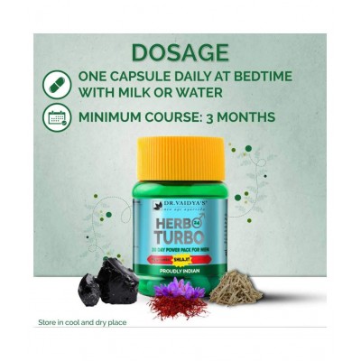 Dr Vaidya's Herbo24Turbo | Ayurvedic Shilajit Vitalizer | Male Sexual Wellness Capsules | Pack of 3 (30 Capsules Each) Dr Vaidya's Herbo24Turbo | Ayurvedic Shilajit Vitalizer | Male Sexual Wellness Capsules | Pack of 3 (30 Capsules Each)