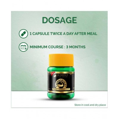 Dr Vaidya's Herbobuild | Ayurvedic Muscle Gain Capsules | No Side Effects | Pack Of 2 (60 Capsules)