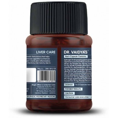 Dr Vaidyas Liver Care Capsule 90 no.s Pack of 3