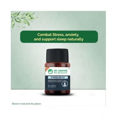 Dr Vaidyas Stress relief Stress and Anxiety Capsule Capsule 90 no.s Pack of 3