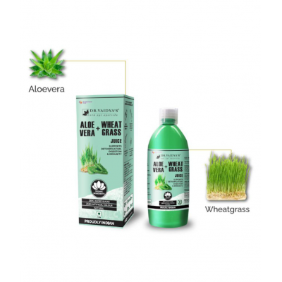 Dr Vaidyas's Aloevera Wheatgrass Juice Detoxification Liquid 1 l Pack Of 1 Dr Vaidyas's Aloevera Wheatgrass Juice Detoxification Liquid 1 l Pack Of 1