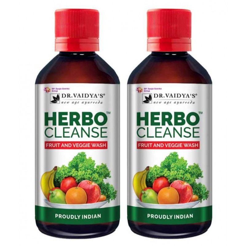 Dr Vaidyas's HerboCleanse Fruit and Veggie Wash Liquid 400 ml Pack Of 2