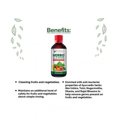 Dr Vaidyas's HerboCleanse Fruit and Veggie Wash Liquid 400 ml Pack Of 2