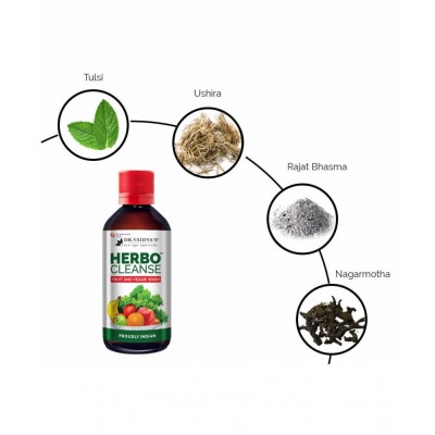 Dr Vaidyas's HerboCleanse Fruit and Veggie Wash Liquid 400 ml Pack Of 2