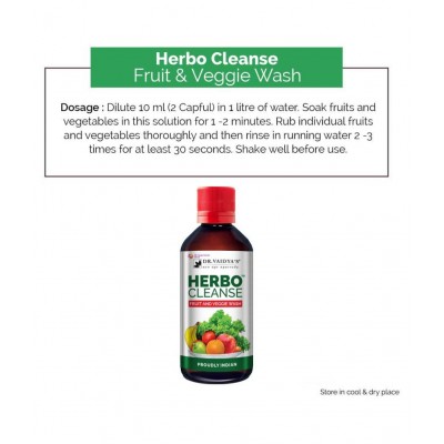 Dr Vaidyas's HerboCleanse Fruit and Veggie Wash Liquid 400 ml Pack Of 2