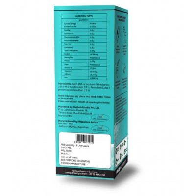 Dr Vaidyas's Wheatgrass Juice Liquid 1 l Pack Of 1