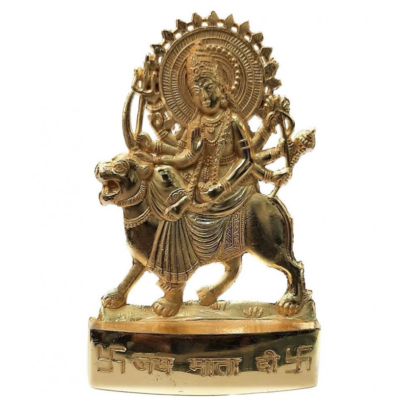 Durga ji Murti in Brass 5 inch Size Shera wali mata idol