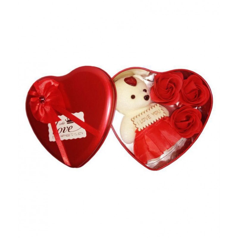 EASTERN CLUB Red Metal Decorative Box - Pack of 1