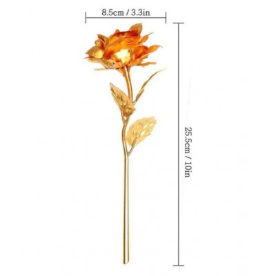 EASTERN CLUB Rose Gold Artificial Flowers Bunch - Pack of 1