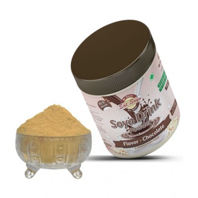 EAT SOYA Instant Soy Drink Powder Chocolate Flavor (Sugar Free) Vegan - Non GMO - 45% Protein 400 gm