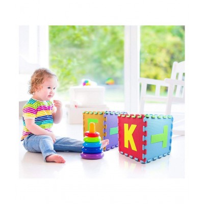 EVA Puzzle Mats | ABCD + Numbers 0 to 9 Interlocking Flooring Mat | Toy Rush