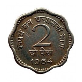 EXTREMELY RARE & CUTE COLLECTIBLE: REPUBLIC INDIA RARE DECIMAL FIRST YEAR *1964* 2 NAYE PAISE COIN, IN BRILLIANT CONDITION EXTREMELY RARE & CUTE COLLECTIBLE: REPUBLIC INDIA RARE DECIMAL FIRST YEAR *1964* 2 NAYE PAISE COIN, IN BRILLIANT CONDITION